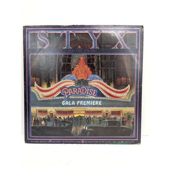 Styx Paradise Theatre 12" LP Vinyl Record SP 3719 Laser Etched A&M Records 1980 - Picture 1 of 7